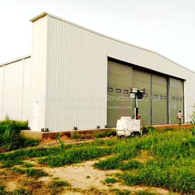 China Modern Steel Prefab Building Structure Steel Aircraft Hangar For Army for sale