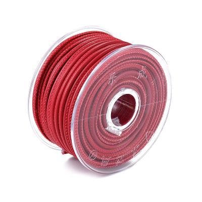 China 3mm/4mm/5mm/6mm/7mm/8mm genuine leather rope high quality multi colors sheep leather wholesale punks rope for jewelry making for sale