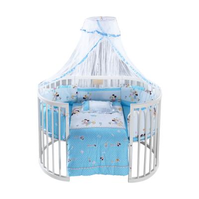 China Modern Multifunctional Convertible Adjustable Log Crib Crib and Wooden Baby Crib & Doll's Cribs for sale