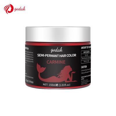 China Easy Operation Manufacturer OEM Organic Natural Hair Color Cream Semi Permanent Hair Dye Color Cream for sale