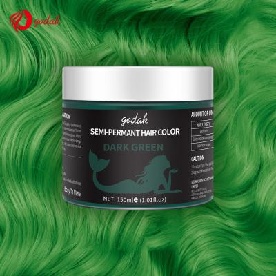 China Vibrant Vegan Low MOQ Cruelty Free Brand OEM Color Hair Dye Temporary Semi Permanent Hair Color for sale