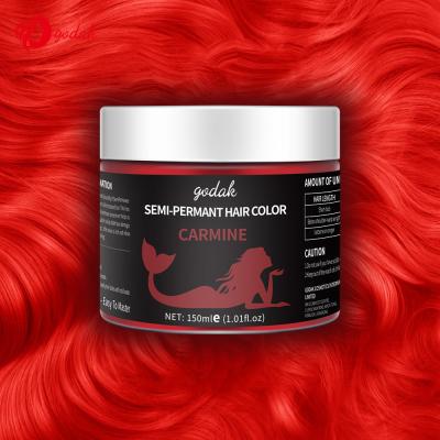 China Wholesale Easy Coloring Semi Permanent Hair Dye Professional Semi Permanent Hair Dye Hair Color Cream for sale