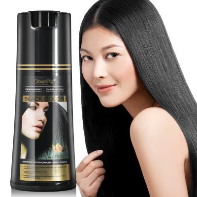 China Hot Selling Quick Shampoo Easy To Use 250Ml Black Hair Dye Hair Color Shampoo Hair Dye Dark Brown for sale