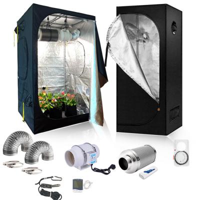 China Super Thoughtful And Durable Easily Assembled 600d/1680d Mylar Fabric Triangle Corner Grow Tent 4 x 4 Grow Combo Tent for sale