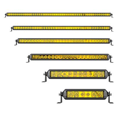 China 6063 Aviation Aluminum 2021 New No Screw 20 Inch 12V Truck Offroad Gold Driving LED Light Bars for sale