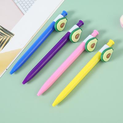 China Fashion Attractive Style Press Avocado Ball Pen Students Daily Korean Cute Ballpoint Pen for sale