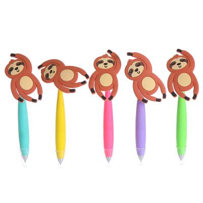 China Hot Selling Cute Lovely Monkey Children Creative Animal Stationery Bendable Ball Pen for sale