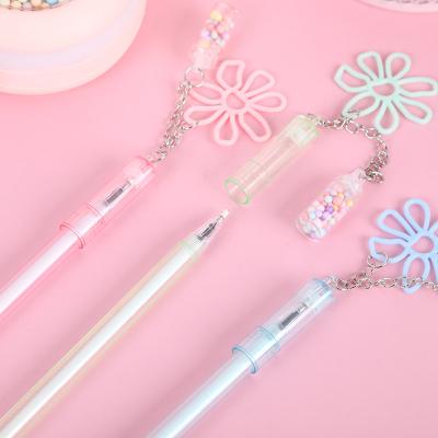 China Daisy Drift Bottle Pendant Neuter Small Fresh Pen Kids Normal Stationery Good Quality Korean Style for sale