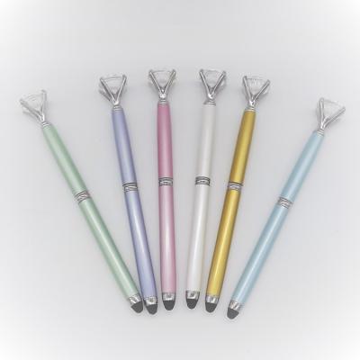 China New Arrived Cute Fashion Colorful Pens High Quality Workable Price Diamond Screen Touching Pen for sale