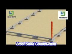 q355b prefab structural steel warehouse workshop steel shed construction q235b
