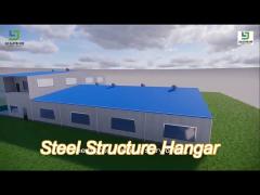 custom layout steel structure hangar precision manufacturing high load bearing