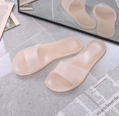 China Light Candy Color Summer Jelly Ladies Fancy Slipper Flat Waterproof Sandals For Women Zapatos de gelatina for sale