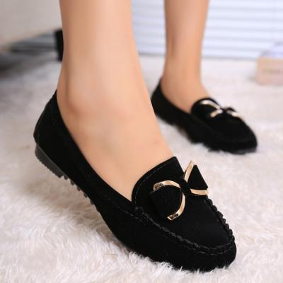 China 2021 other loafers bow flat shoes women's work shoes knot slip-resistant women's Mocasines shoes moda for sale