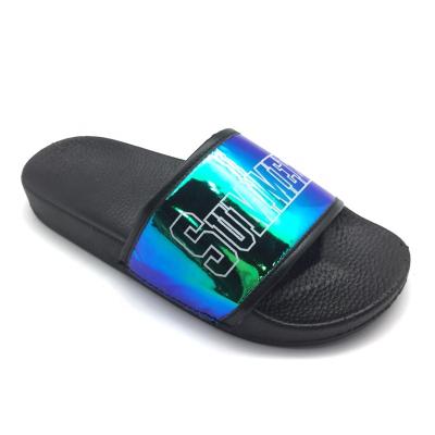 China Latest Comfortable Black Color PVC Ladies Flip Flops Women PVC Slippers for sale