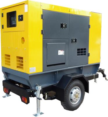 China 220 Volt 380 Volt 400 KVA Gd stellte mobiler Anhänger-Dieselgenerator mit Rädern ein zu verkaufen