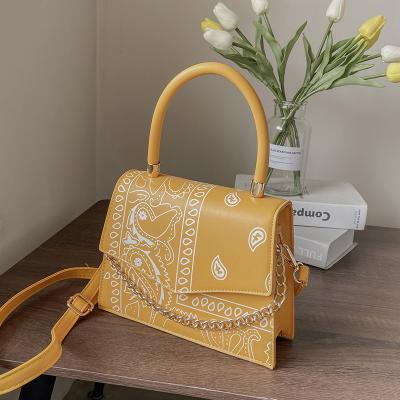 China Eco-friendly/lead-free/Nickel-free/Cd-free china 2021 new minimalist cross-span one-shoulder fashionable summer printed unique handbag for sale