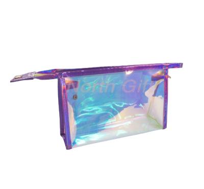 China Large Capacity Transparent PVC Hot-selling Holographic Travel Make Up Small TPU EVA Cosmetic Pouch Bag for sale