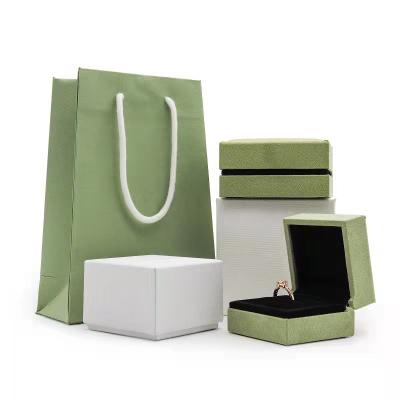 China Luxury Jewelry Store Velvet Jewelry Boxes Necklace Packaging Organizer Suede Engagement Ring Small Jewelry Box for sale