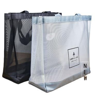 China Strong/large capacity/promotion sale/better durable fashion using popular product designed shopping bag beach packaging mesh shopping bags for sale