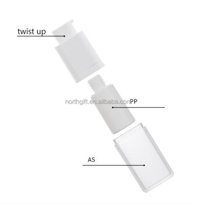 China Factory Custom Cosmetic 15ml 30ml 50ml Frosted Plastic Skin Care Product Airless Bottle With Twist Up Pump for sale