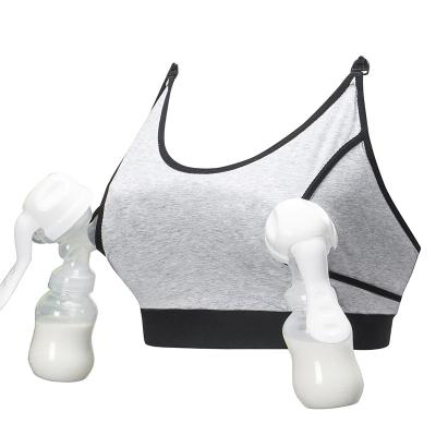 China Wholesale Antibacterial Women Feeding Pump Bra Hands Free Strapless Strap Care Bra for sale