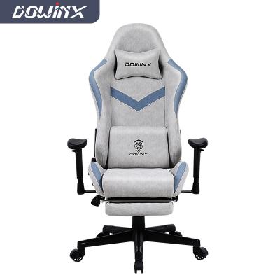 China PU (Height)Adjustable Luxury Gamer Gaming Computer Chair Leather Racing Racing Chair With Footstool for sale