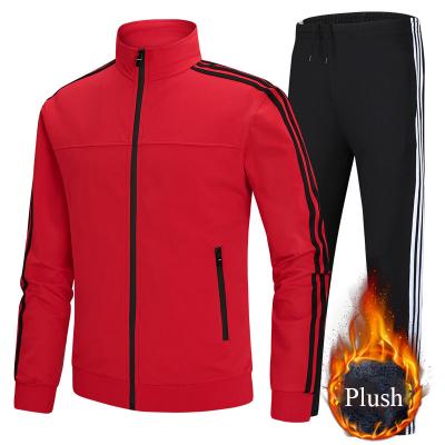 China Latest Design CHS0004 Thermal High Quality Tracksuit Fashion Custom Jogging Slim Fit Mens Plush Tracksuit Set for sale