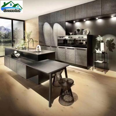 China Latest modern kitchen door cabinet with table and island furniture accessories for sale