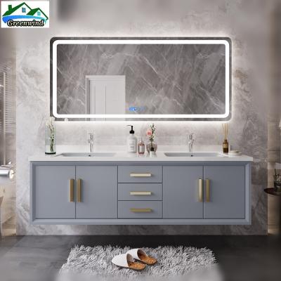 China 2020 EUROPEAN Matt finished bathroom vanity cabinet design in stock for sale