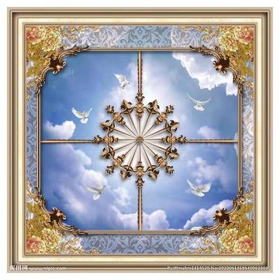 China Economic Artistic Ceilings Custom Design Decorative Waterproof PVC Panel For Ceiling for sale