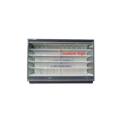 China Custom Open Top Multideck Display Refrigerator Commercial Air Curtain Cabinet Supermarket Open Face Fridge for sale