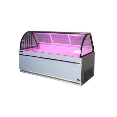 China Single-temperature Custom Commercial Deli Displays Showcase Fresh Fish Meat Display Refrigerator for sale