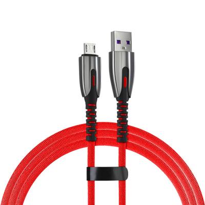 China Shark Head is Firmer Mobile Phone Cable 3A USB Micro Zinc Alloy Fast Charging Cable For Huawei Samsung for sale