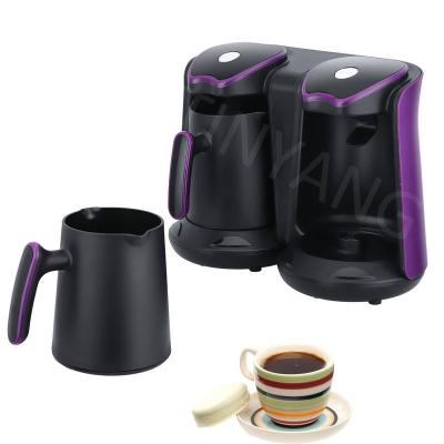 China Newest Hotel Double Kettle Coffee Maker Freshly Brewed Italian Espresso Machine for sale