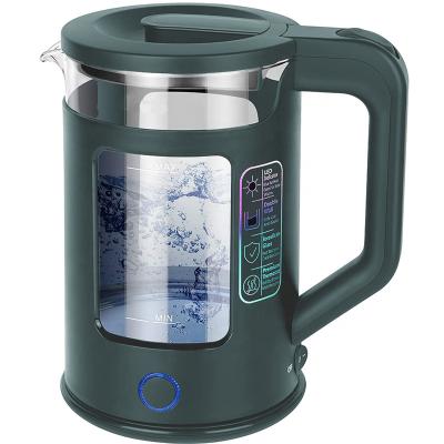 China 2022 Rotation Base 2022 New Products Double Wall Stretching Water Heater And Borosilicate Glass Warmer Electric Kettle for sale