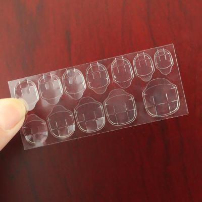 China 12pcs Fake Nail Glue Labels Nail Jelly Glue Protection Adhesive Nail Stickers Eco-friendly Freeze Gel Glue for sale