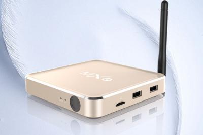 China Durable Golden Shell OTT TV Box 1000m Ethernet Wireless Smart TV Box for sale