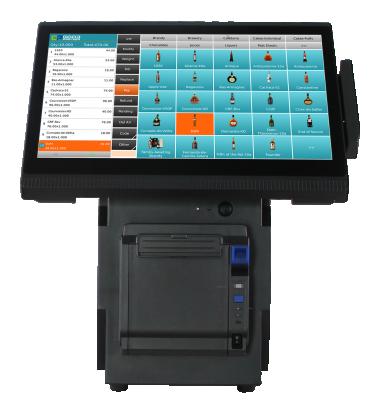 China Made In China Capacitive Touch Screen 14.1 Inch Dual Display All In One Android Software Pos Machine Terminal for sale