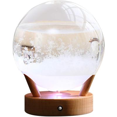 China China Globe Shape With LED Light Weather Predictor Storm Glass for sale