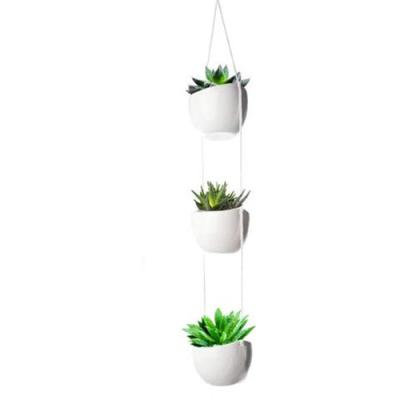 China Europe 3 Tier Plant Hanging White Ceramic Rack for sale