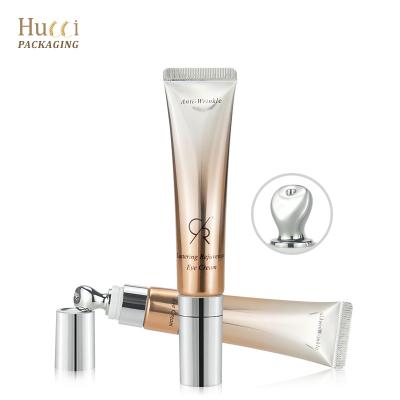 China 5ml 10ml Cosmetic Empty Lip Scrub Tube Packaging With Silver Metal Massager Applicator For Luxury Lip Oil And Cosmetic Lip Butter Tube for sale