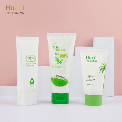 China Cosmetic OEM Customized Color Eco-friendly Cream Material Lotion Lotion Eco-friendly PE PLA Sugarcane Squeeze Tubes Cosmetic Packaging for sale