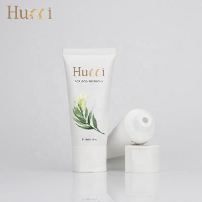 China Custom Empty Eco-friendly ACP D30 50ml 70ml Cosmetic Squeeze White Material Tube With Soft Flip Top Lid Squeeze Tube for sale