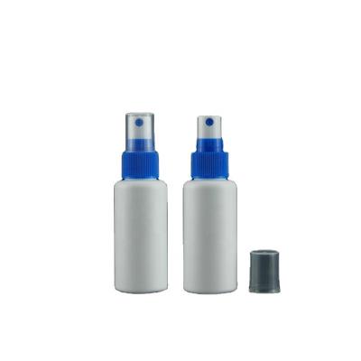 China BEAUTY PACKAGING factory cheap white HDPE sunscreen spray bottle 50ml with pump and lid sunscreen bottle for sale