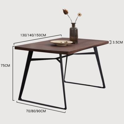 China Wooden dining table and chair set (other) adjustable modern dining table with metal legs for sale