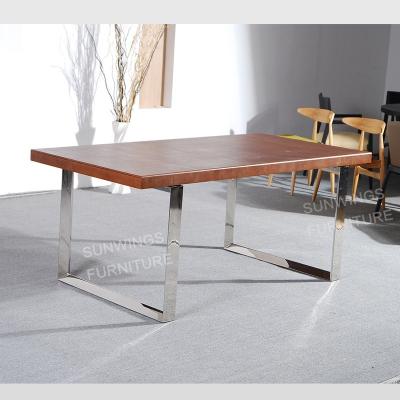 China Simple Style Metal Table Legs Dining Table Set (Other) Adjustable Modern Dining Room Furniture for sale