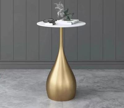 China Delicacy Stainless Steel Table Light Luxury Marble Side Coffee Table for sale