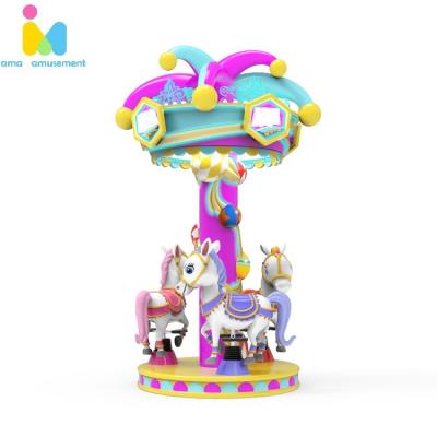 China Newly Joyful Amusement Ride Indoor Design Go Round Carousel Amusement Park Kids Horse Swing Ride for sale