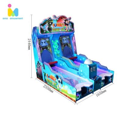 China Popular Electronic Rolling Machine Arcade Game Video Game Forest Bowling Game Double Lanes Amusement Indoor Outdoor Bowling Playground for sale