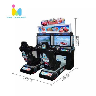 China Indoor Outdoor Playground Amusement Dual Player Arcade Auto Car Racing Driving Simulator Racing Game Machine for sale